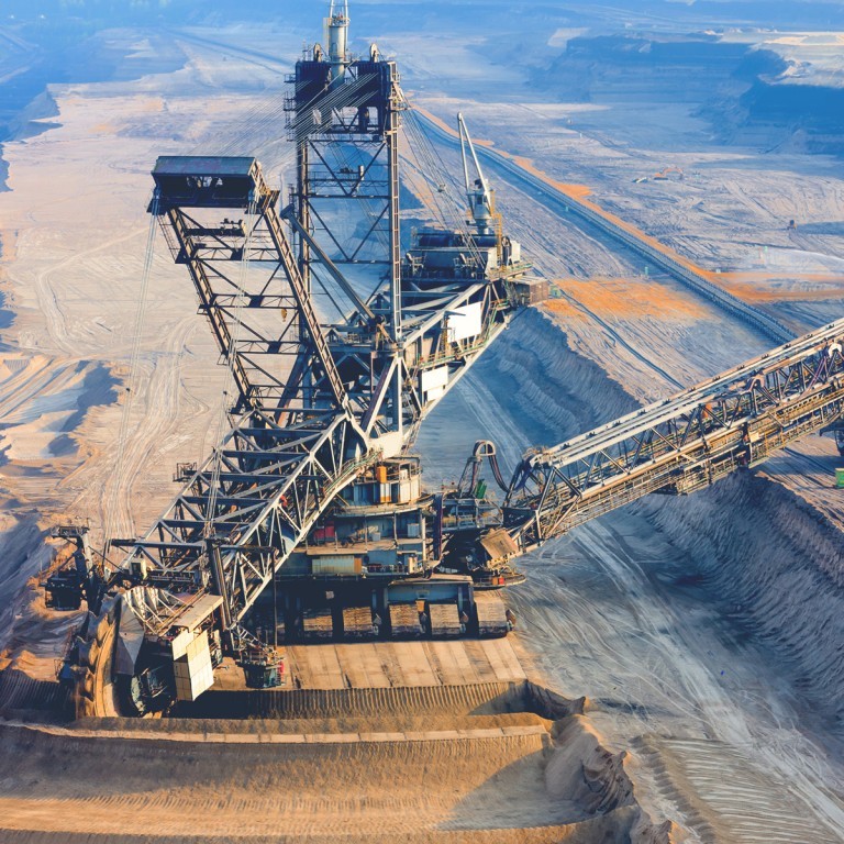 Giant mining machinery at open cut mining 